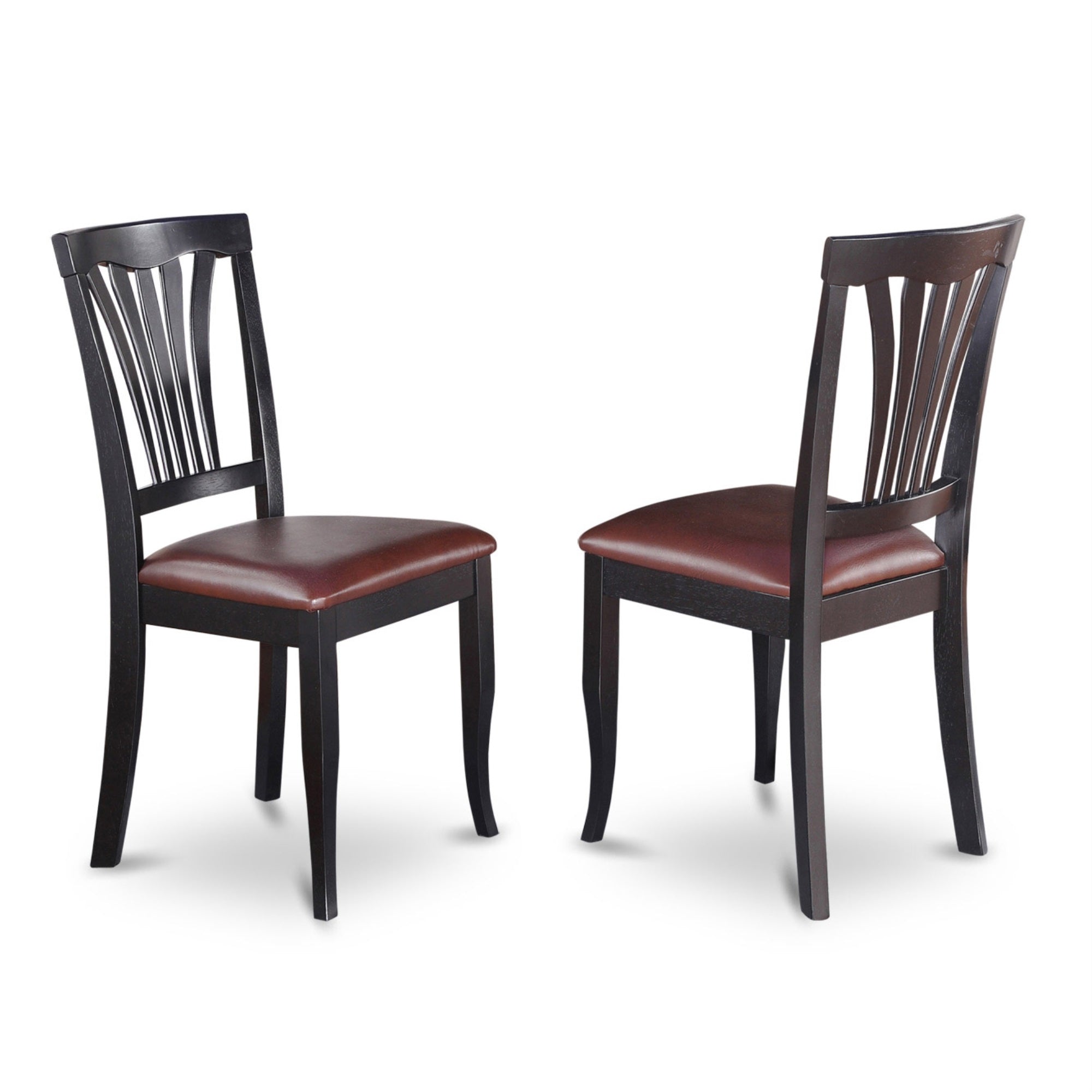 East West Furniture DUAV5-BLK-LC 5 Piece Dining Table Set for 4 Includes a Rectangle Kitchen Table and 4 Faux Leather Upholstered Dinette Chairs, 36x60 Inch, Black