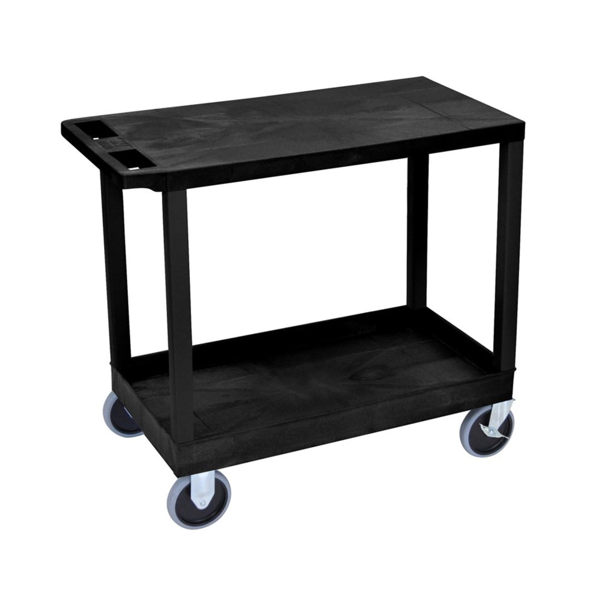 Ergode 32 Inch  X 18 Inch  One Tub/One Flat Shelves Cart  Black