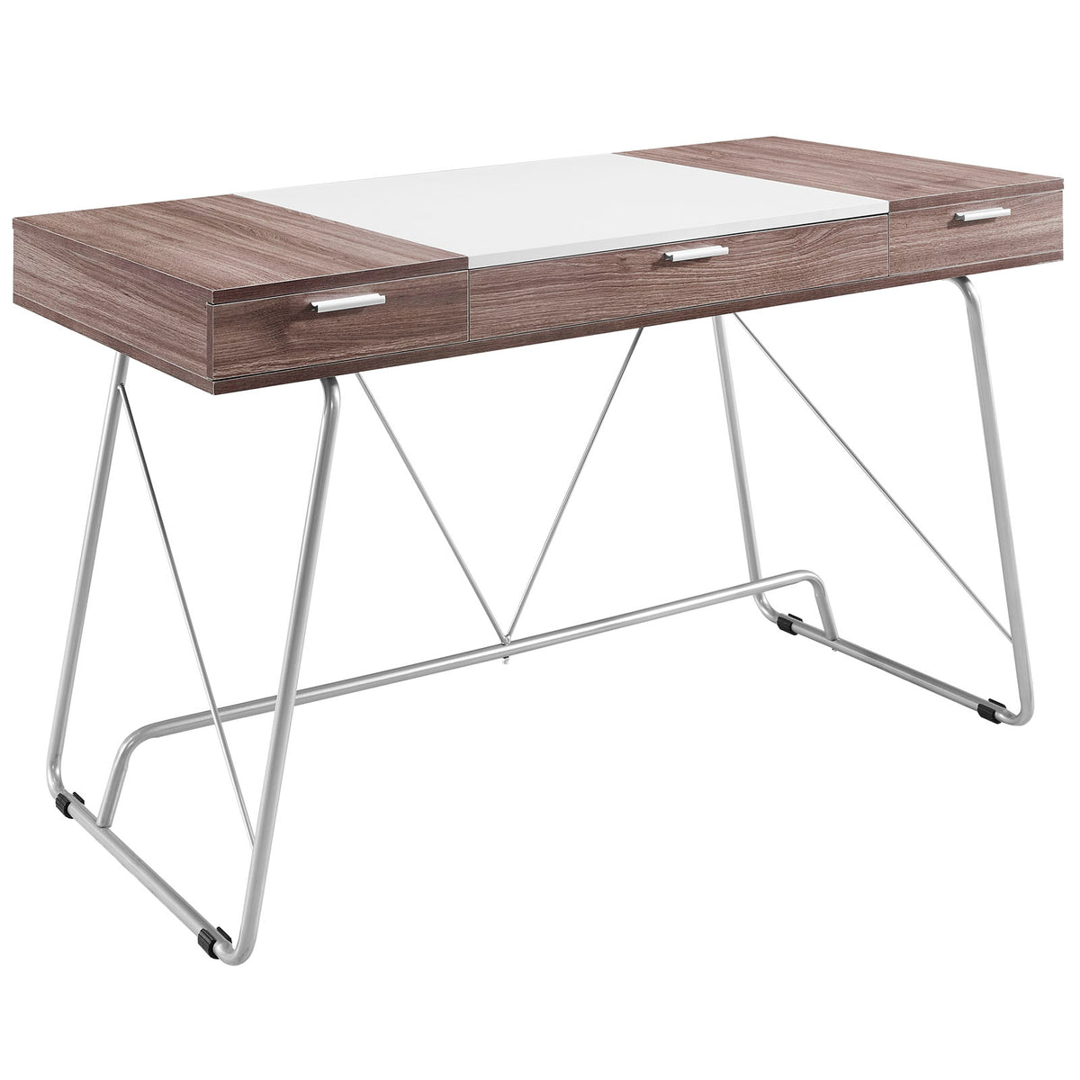 Panel Office Desk  Birch