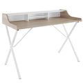 Bin Office Desk  Oak