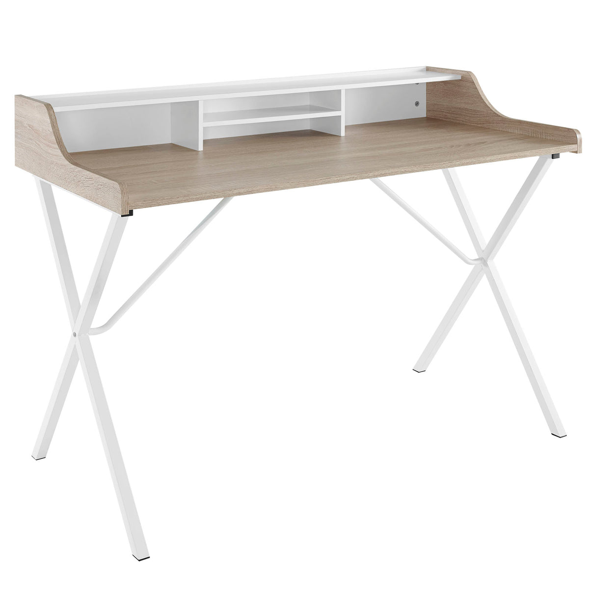 Bin Office Desk  Oak