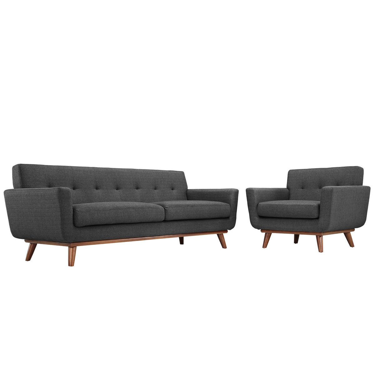 Engage Armchair And Sofa Set Of 2  Gray