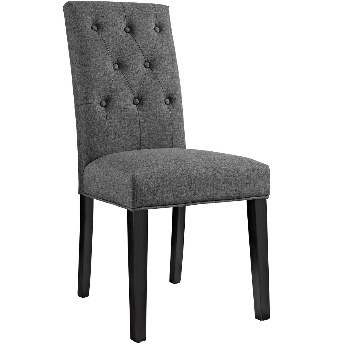 Confer Dining Fabric Side Chair  Gray