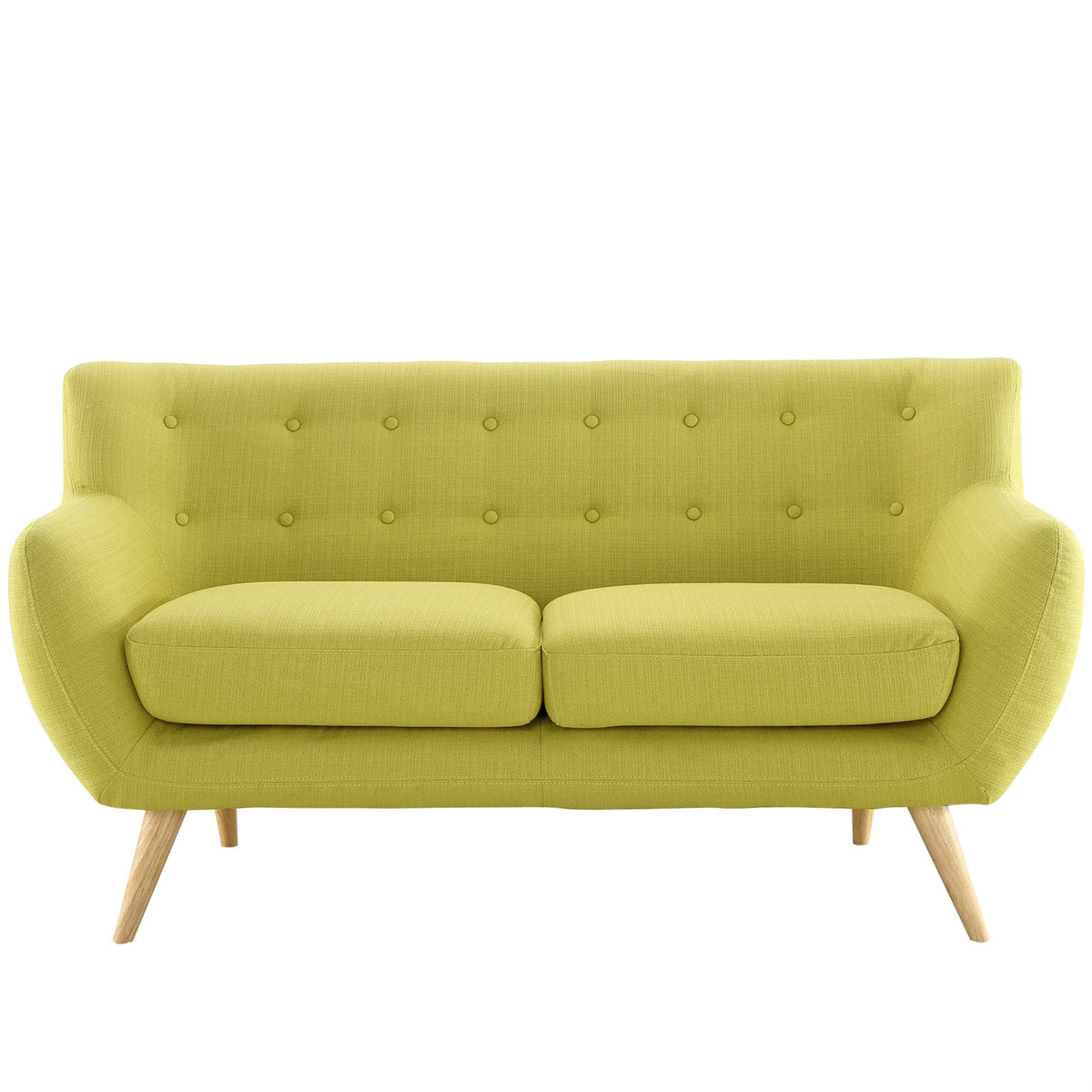 Exquisite Remark Loveseat: Plush Comfort & Stylish Design | Midcentury Inspired Legs | Polyester Upholstery With Fine Stitched