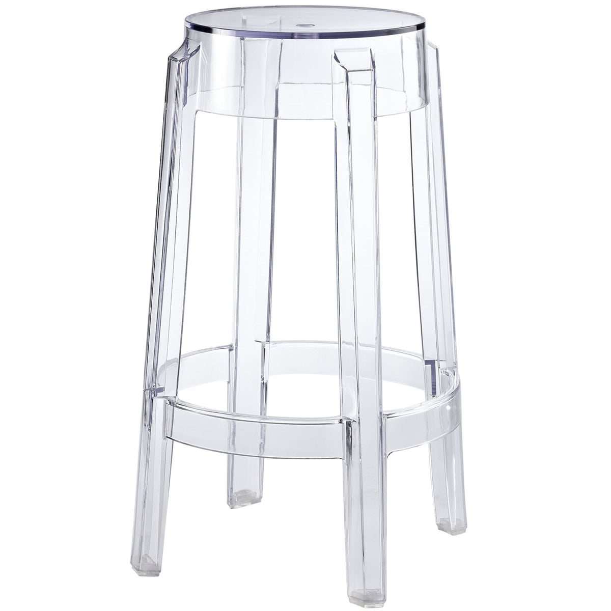 Casper Clear Acrylic Counter Stool  Stylish Silhouette Design, Nonmarking Feet, Stable & Floorfriendly  Set Of 1