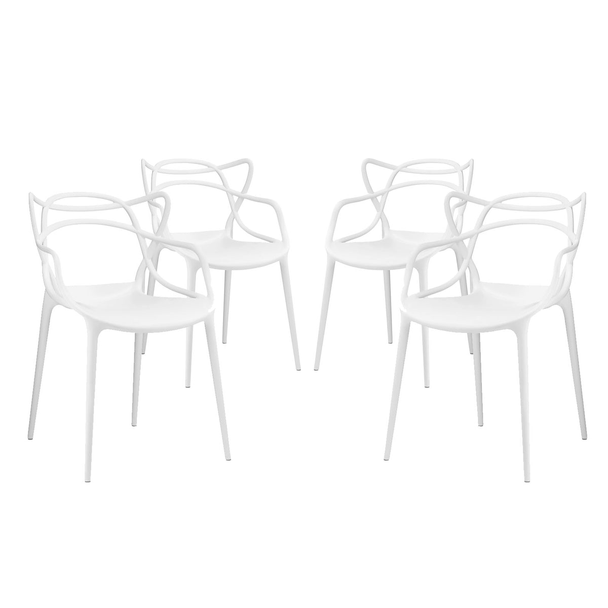 Entangled Dining Set Set Of 4  White