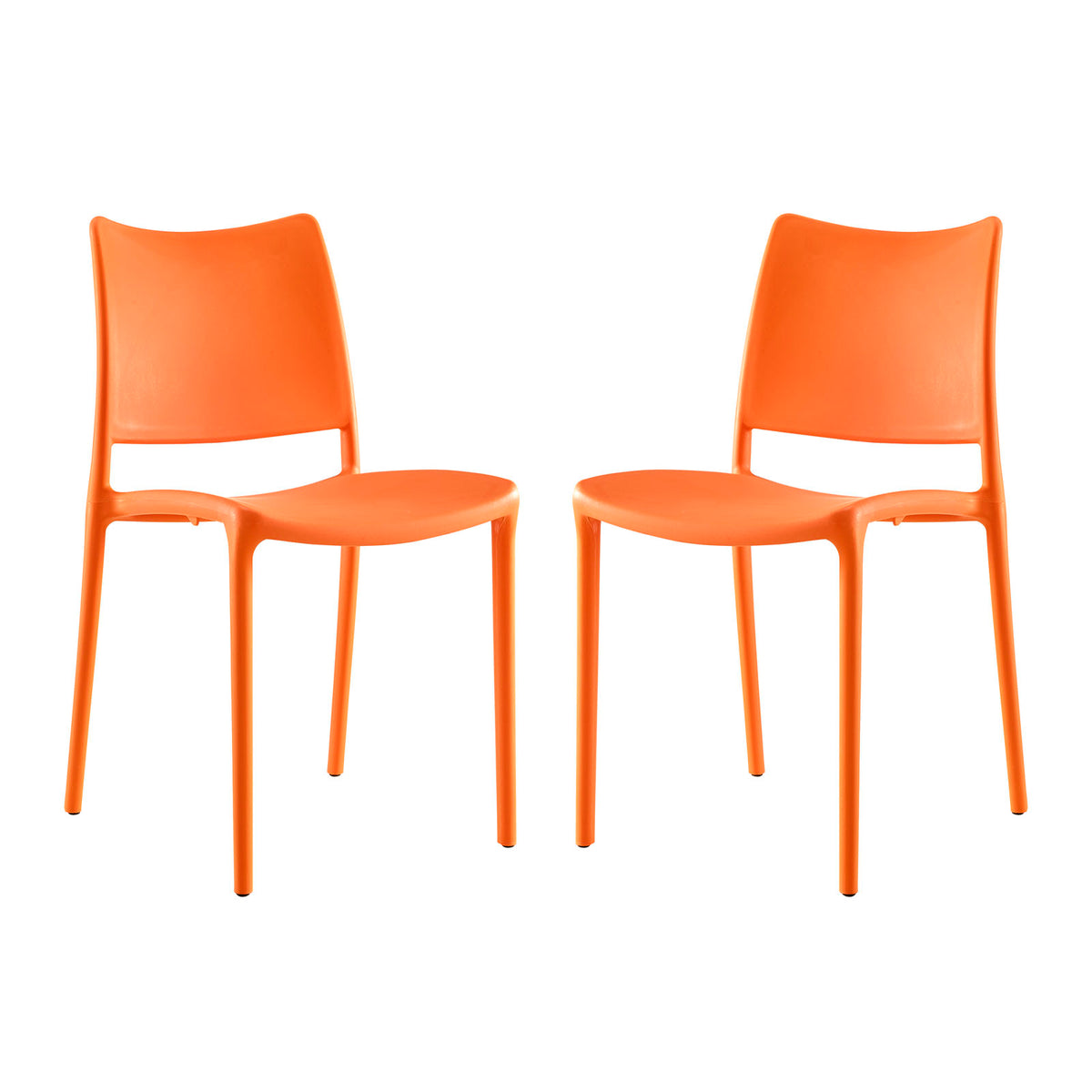 Hipster Dining Side Chair Set Of 2  Orange