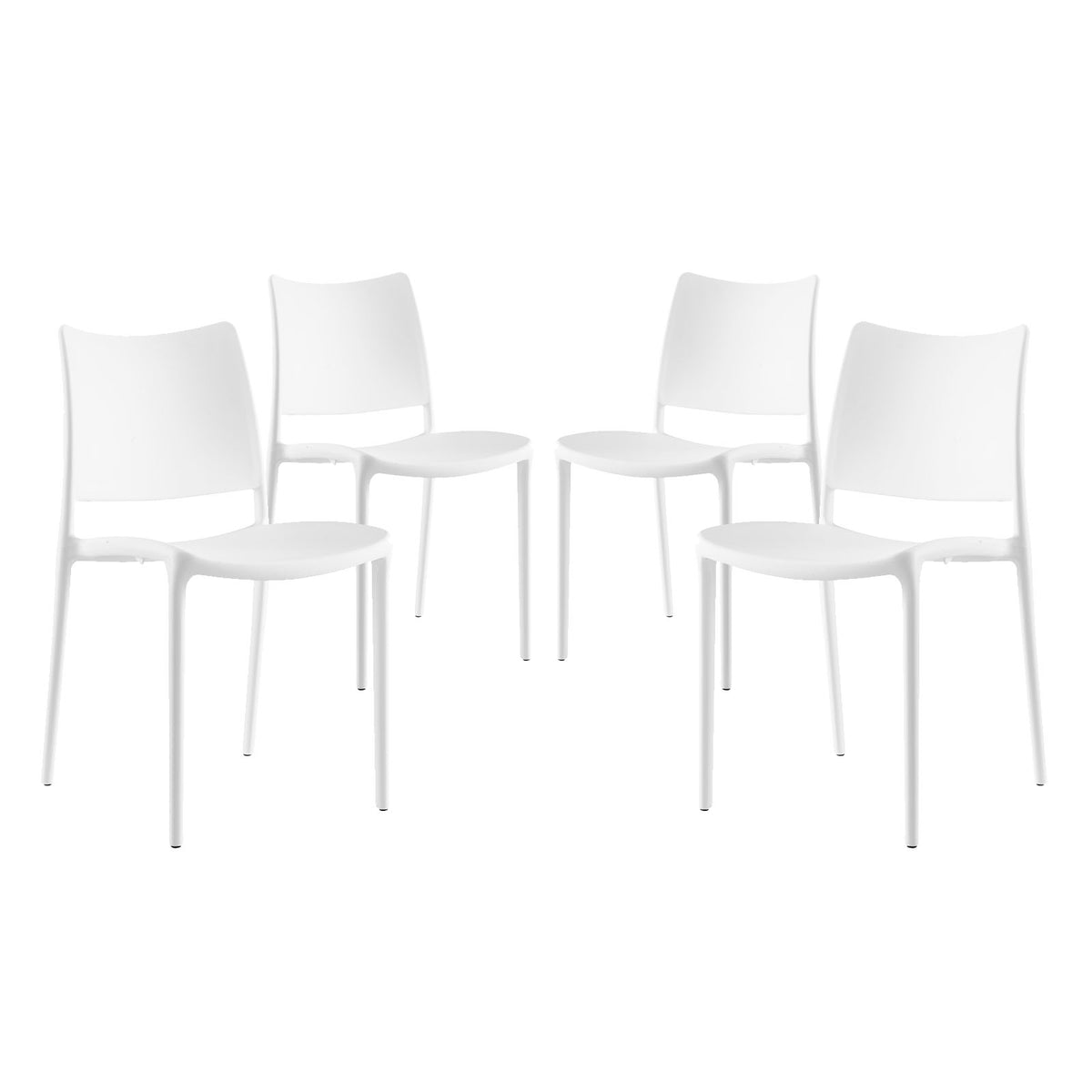 Hipster Dining Side Chair Set Of 4  White