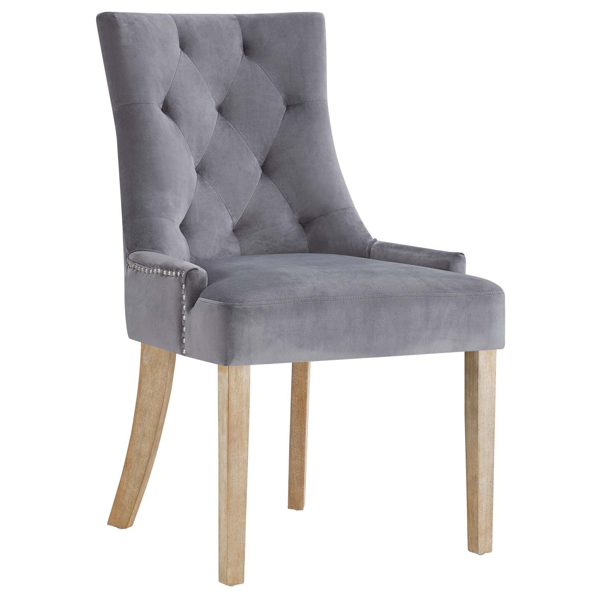 Pose Velvet Dining Chair  Gray