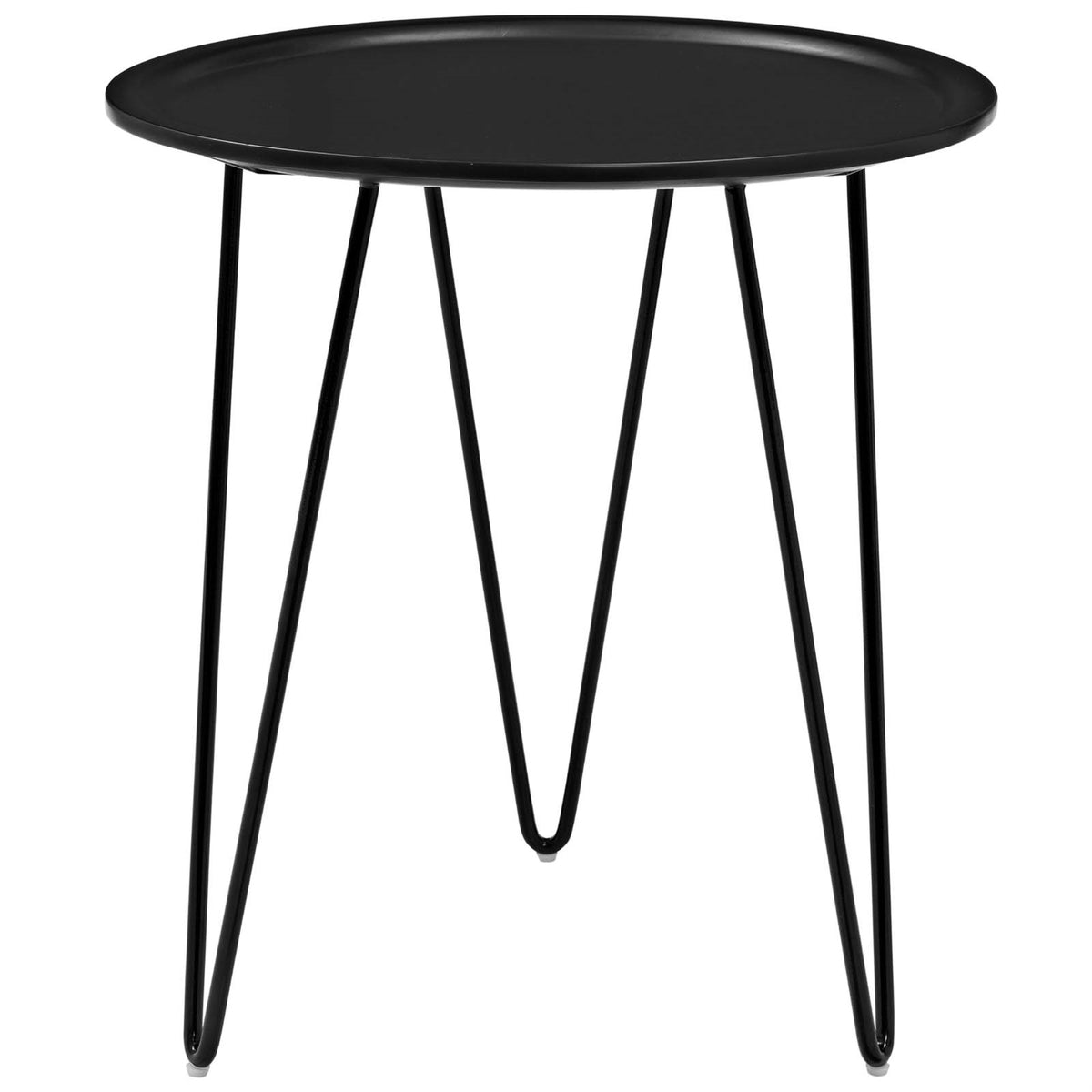 Midcentury Design Digress Side Table  Compact, Versatile, And Stylish For Living Room, Bedroom, Or Entryway  Steel Hairpin Le