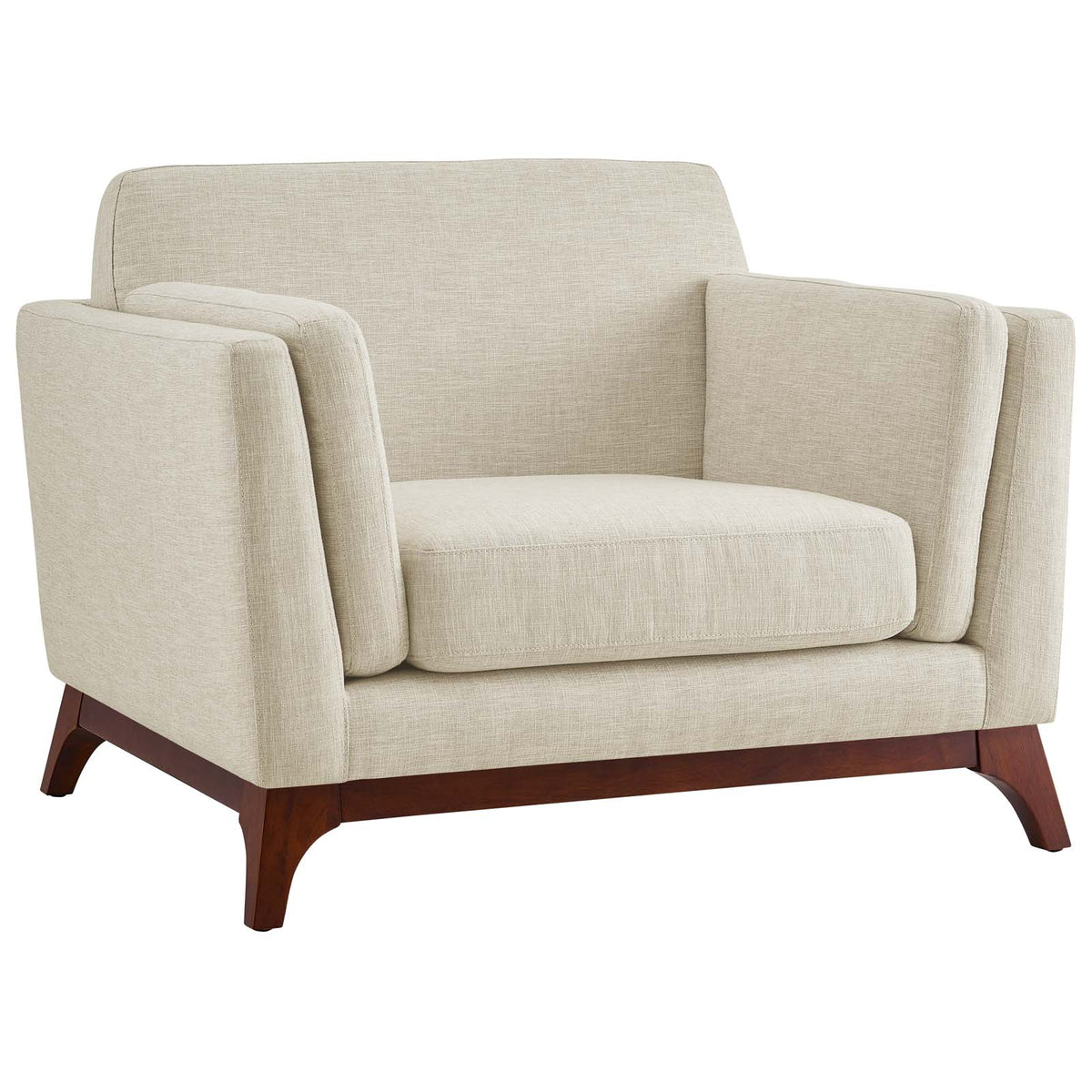 Chance Upholstered Fabric Armchair  Beige