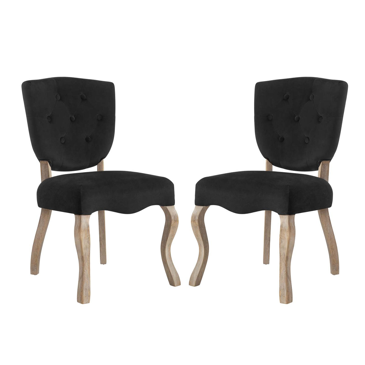 Array Dining Side Chair Set Of 2  Black