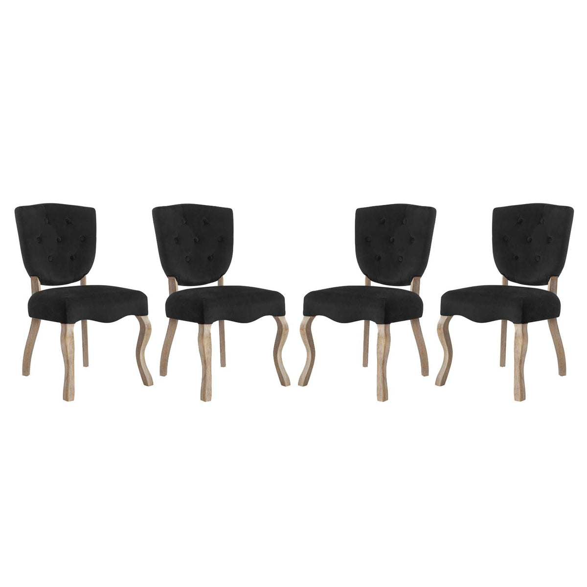 Array Dining Side Chair Set Of 4  Black