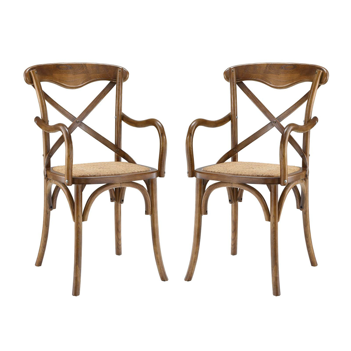 Gear Dining Armchair Set Of 2  Walnut