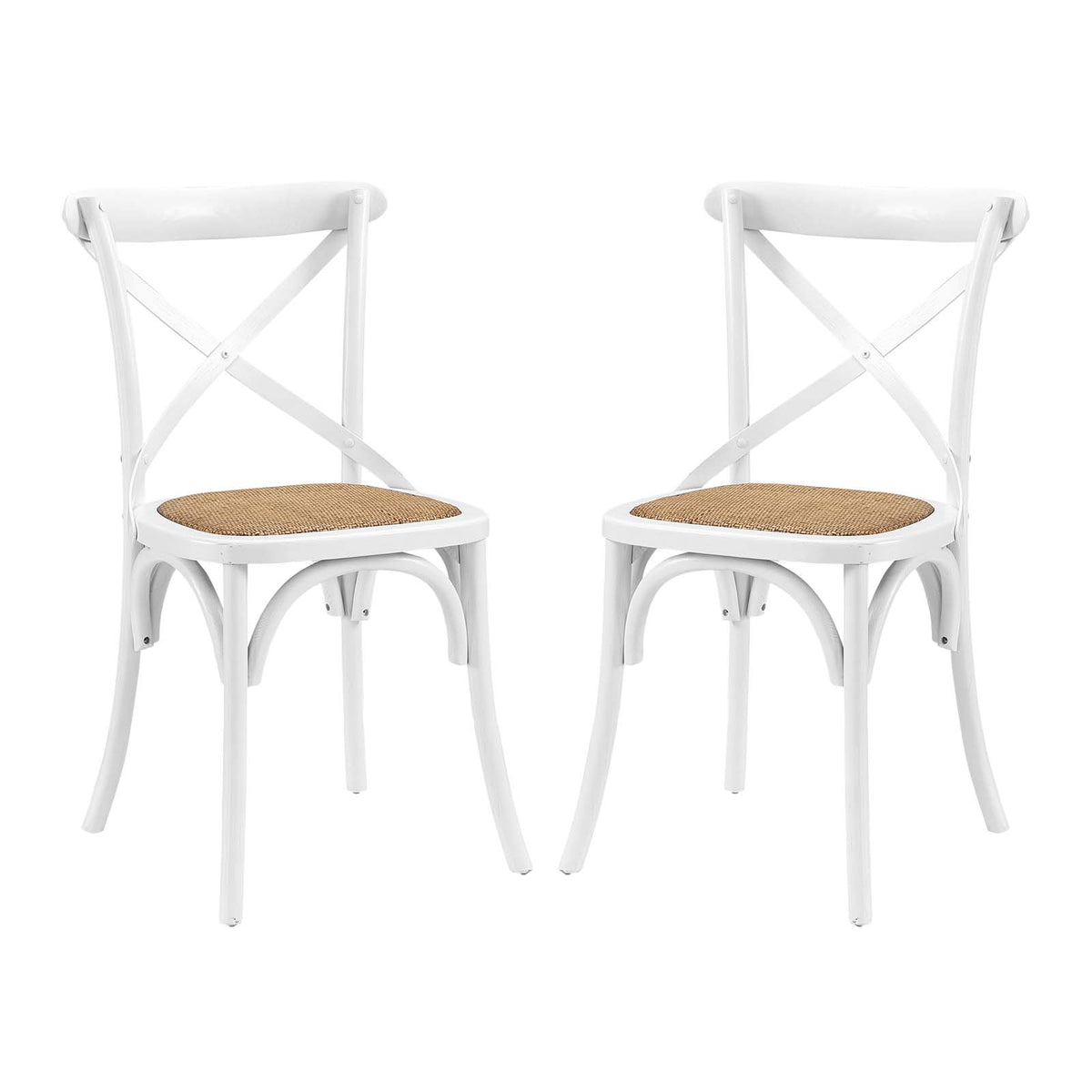 Gear Dining Side Chair Set Of 2  White
