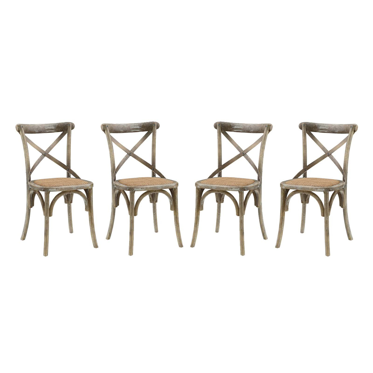 Gear Dining Side Chair Set Of 4  Gray