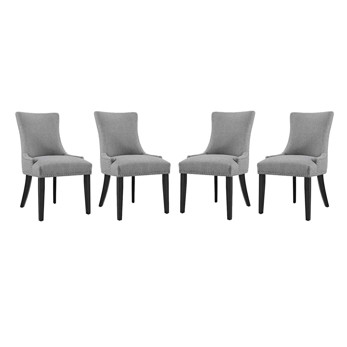 Marquis Dining Chair Fabric Set Of 4  Light Gray