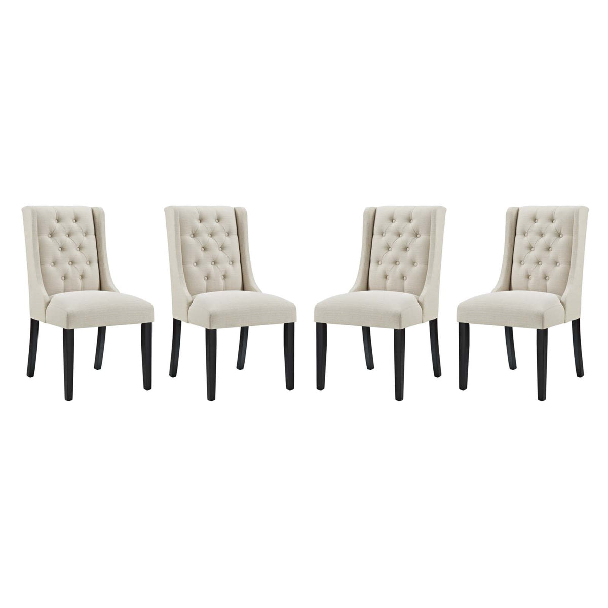 Baronet Dining Chair Set Of 4  Exquisite Design, Comfortable Foam Padding, Solid Wood Frame, Nonmarking Foot Glides  Perfect