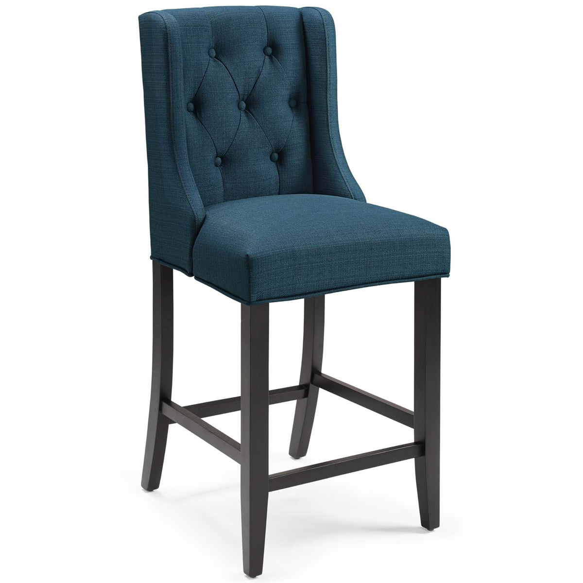 Baronet Tufted Button Upholstered Fabric Counter Stool  Azure | Stylish, Durable, And Comfortable Seating For Your Dining Area