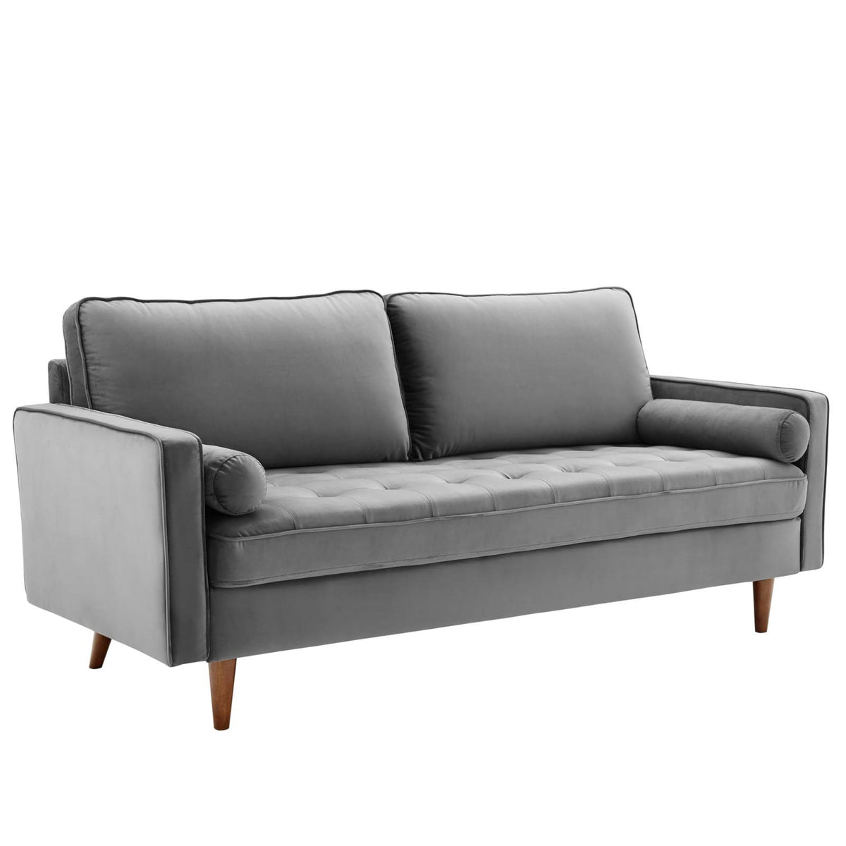 Valour Performance Velvet Sofa Gray