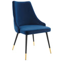 Adorn Tufted Performance Velvet Dining Side Chair Navy