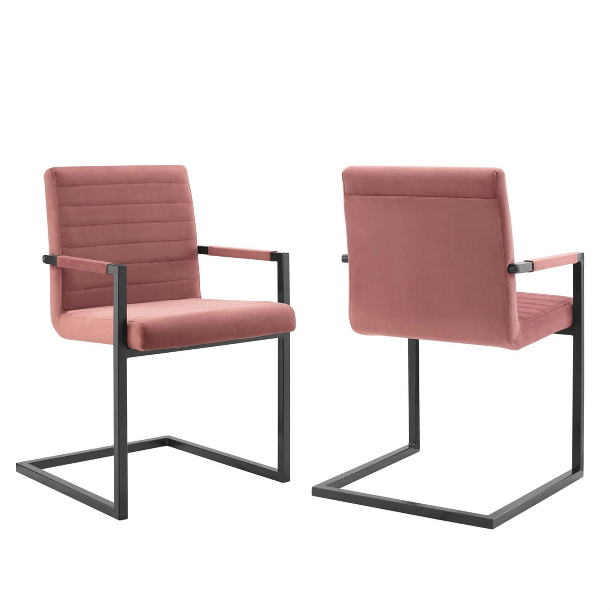 Savoy Performance Velvet Dining Chairs  Set Of 2
