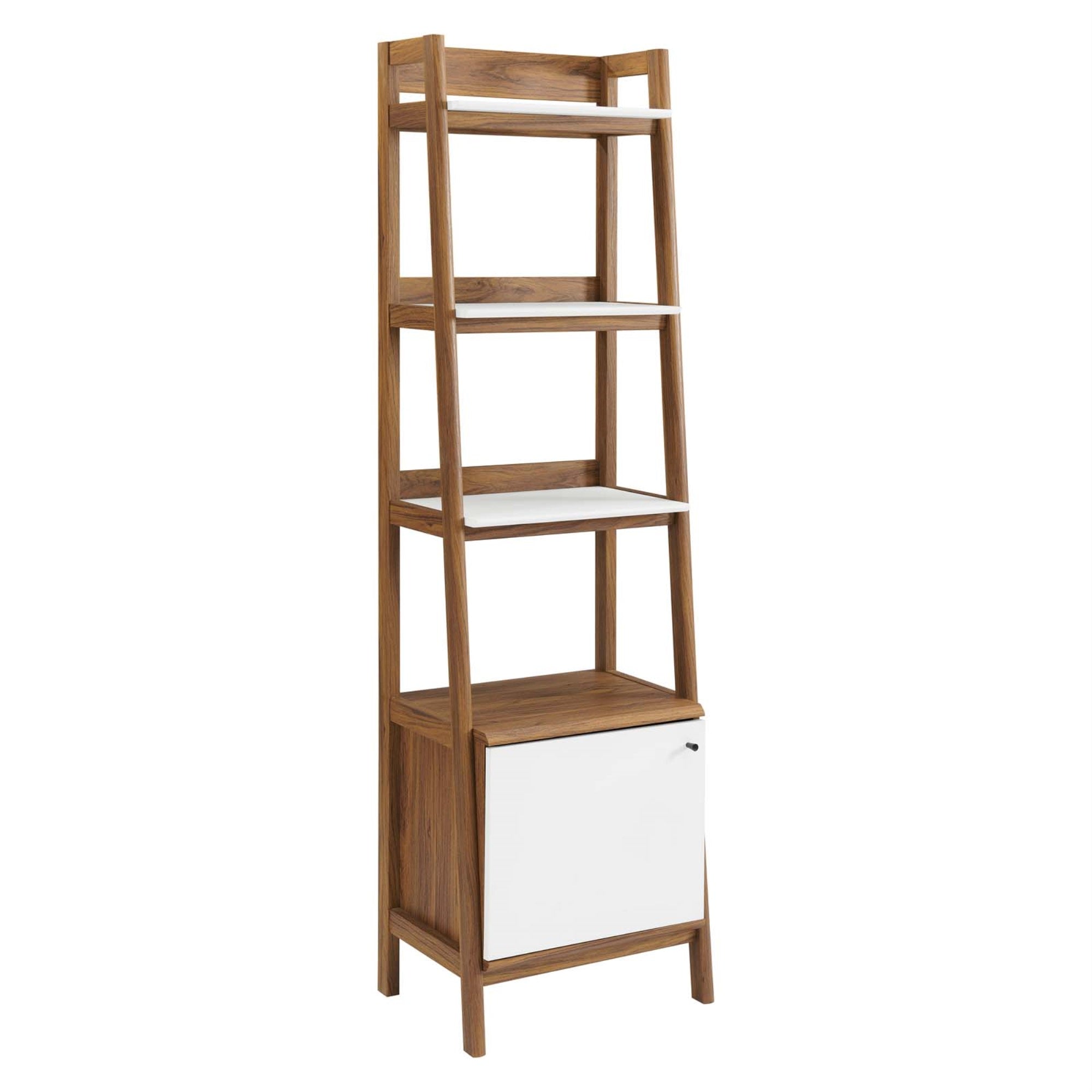 Bixby 21'' Bookshelf - Walnut White: Stylish and Durable Storage and Display Stand with Ample Space for Books and Decorative Ite