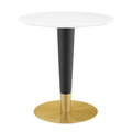 Zinque 28 Inch  Dining Table Gold White