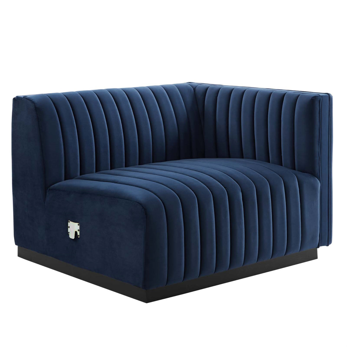 Conjure Channel Tufted Performance Velvet Rightarm Chair