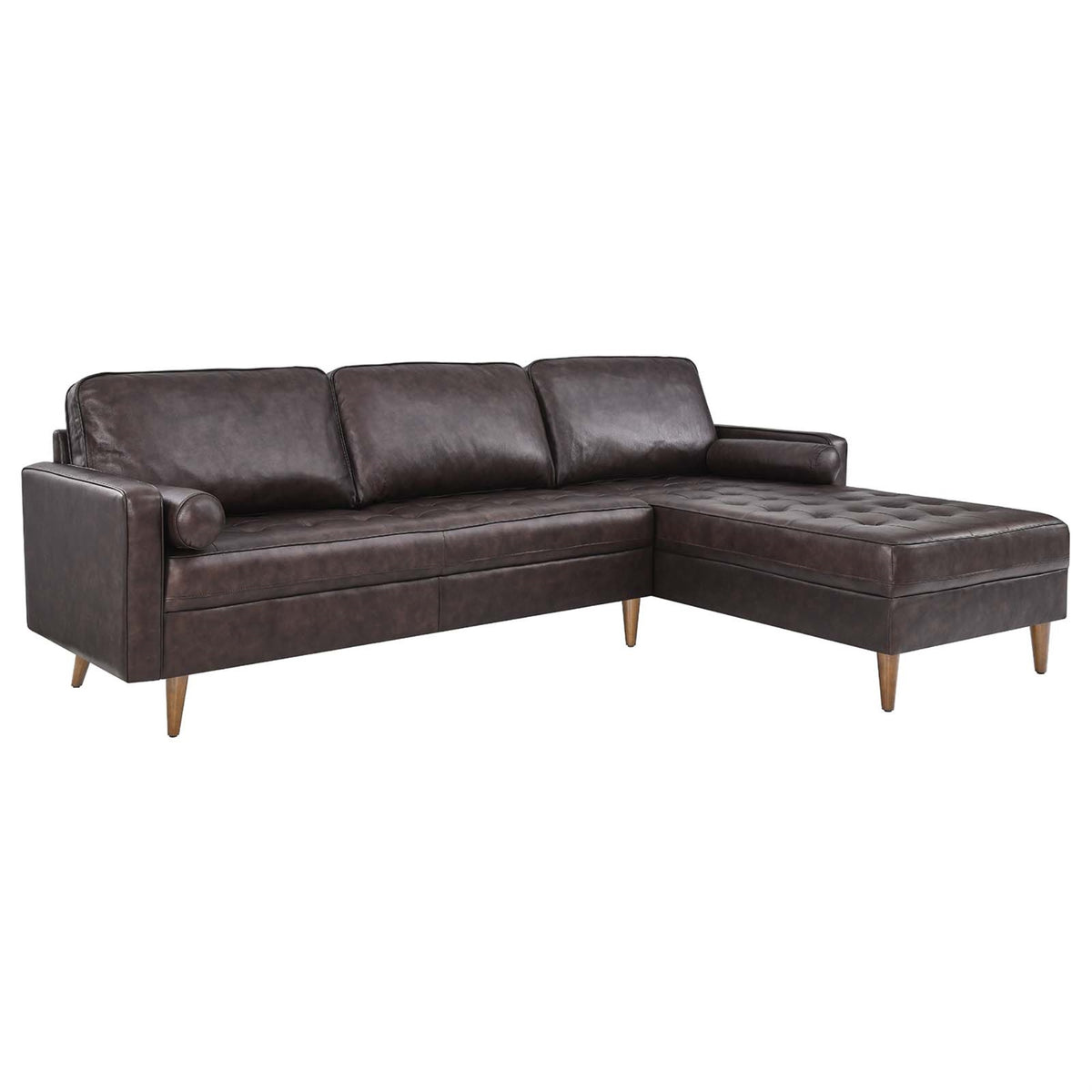 Valour 98 Inch  Leather Sectional Sofa