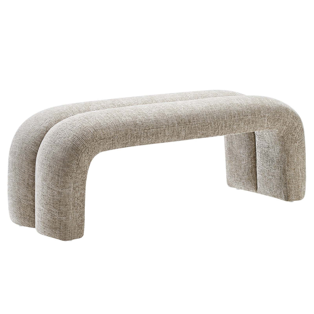 Dax 50.5 Inch  Chenille Upholstered Accent Bench