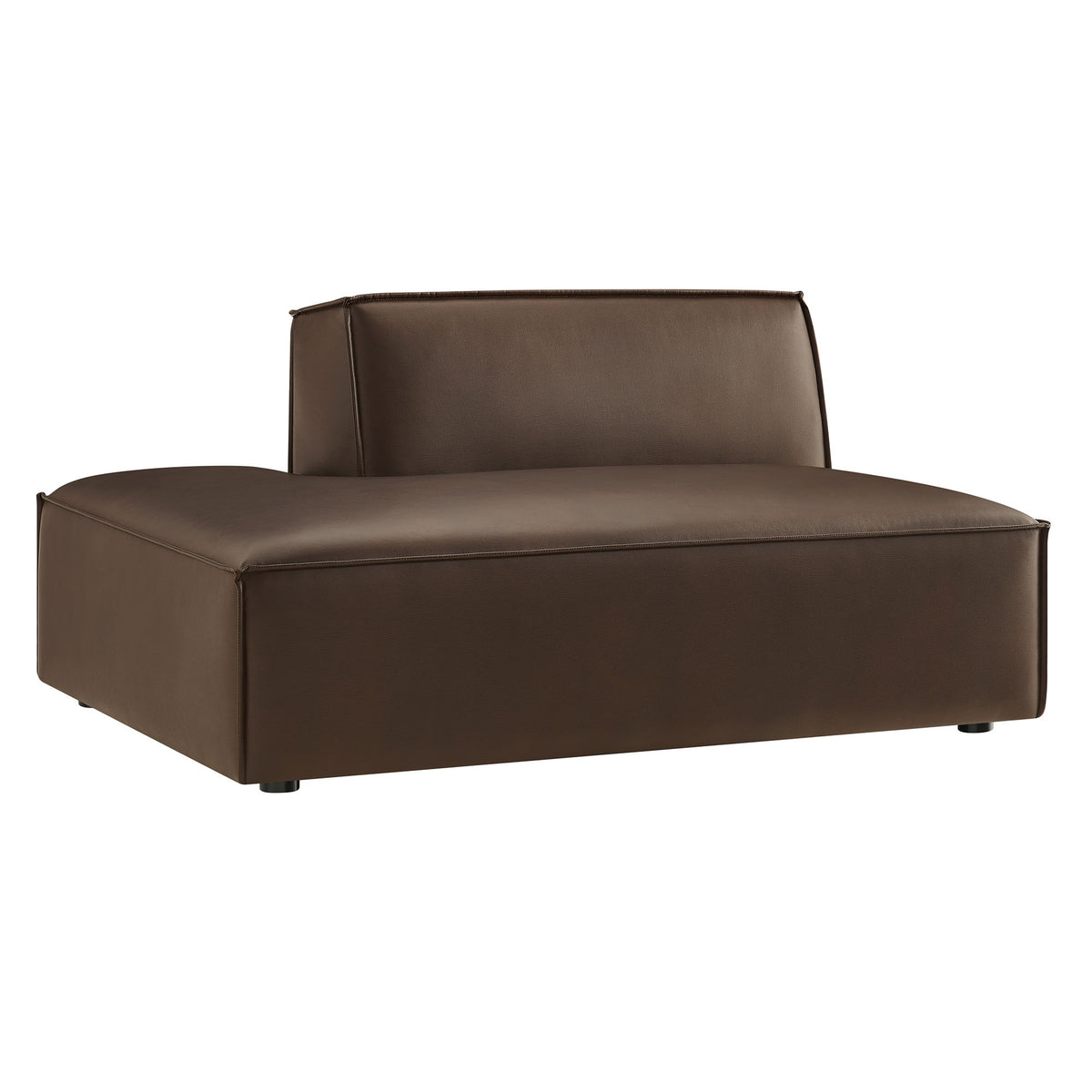 Restore Vegan Leather Leftfacing Armless Modular Chaise By Modway