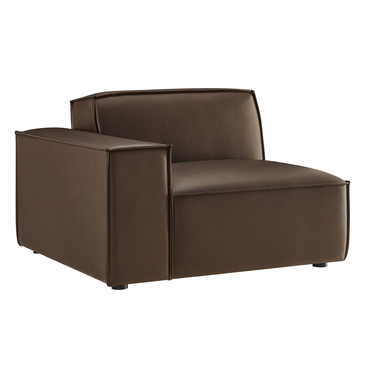Restore Vegan Leather Leftfacing Modular Lounge Chair By Modway