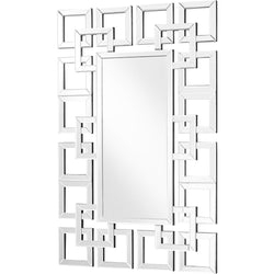 Elegant Decor MR9129 475 in Sparkle contemporary Rectangle Mirror - Elegant Textured Look  clear