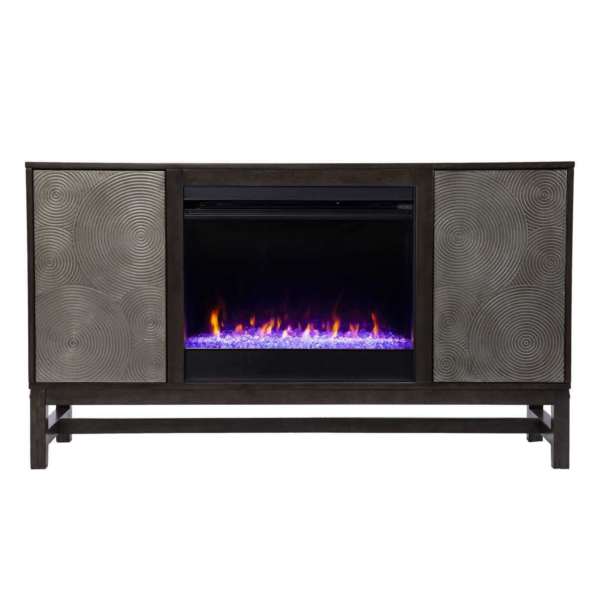 Lannington Color Changing Fireplace W/ Media Storage