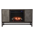 Lannington Touch Screen Electric Fireplace W/ Media Storage