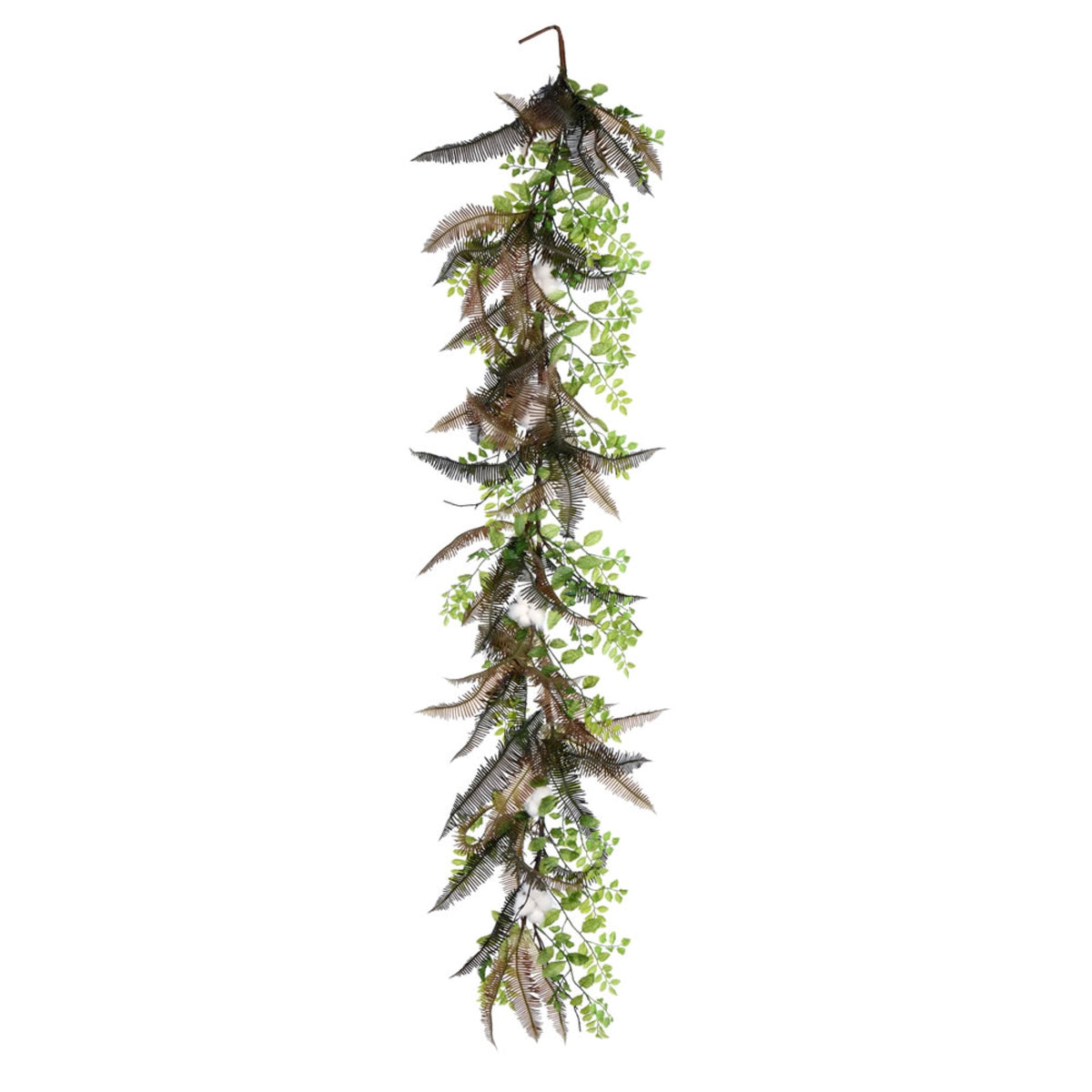72 Inch  Green Fern Cotton Garland
