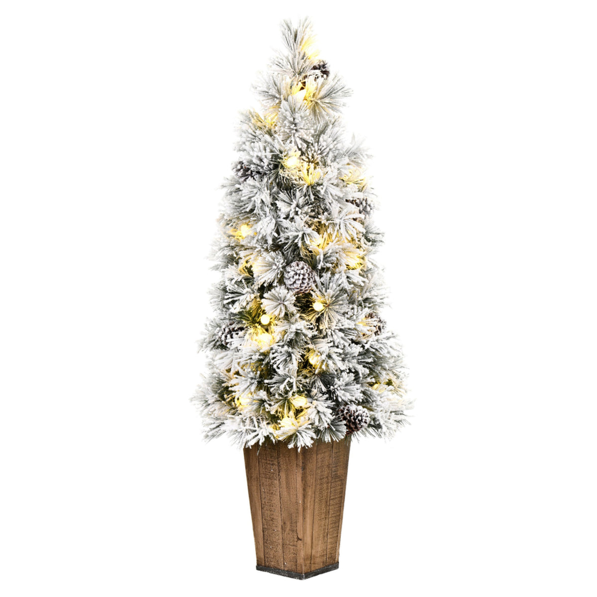 4.5X20 Inch  Flocked Kimball Potted 40Ww Led
