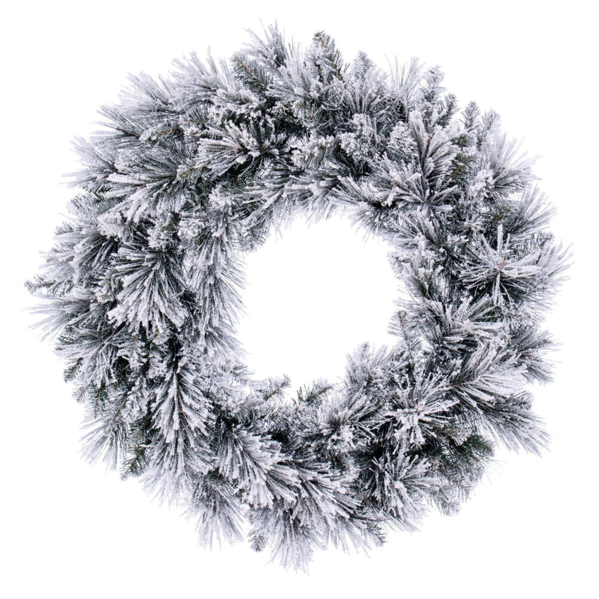 30 Inch  Flocked Jackson Pine Wreath 165T