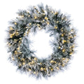 30 Inch  Flocked Jackson Wreath Duralit 100Ww