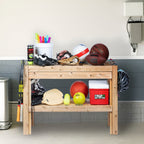 2 Tier Adjustable Cedar Wood Multipurpose Storage Shelves - Made In USA