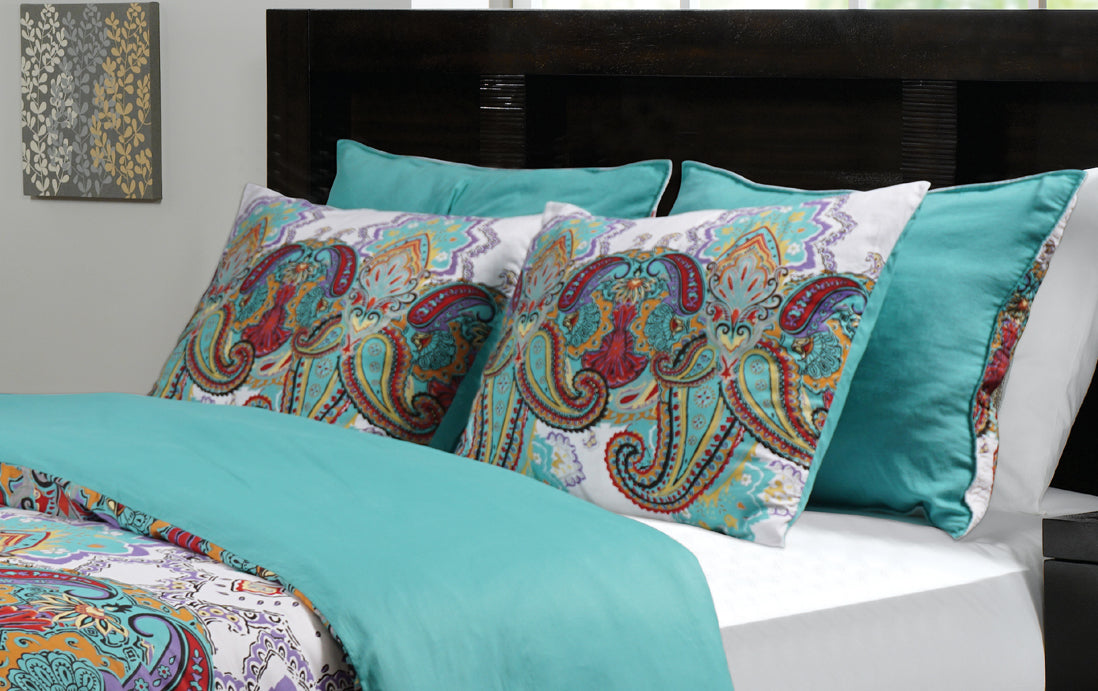 Nirvanatealduvet Shamstandard, Teal