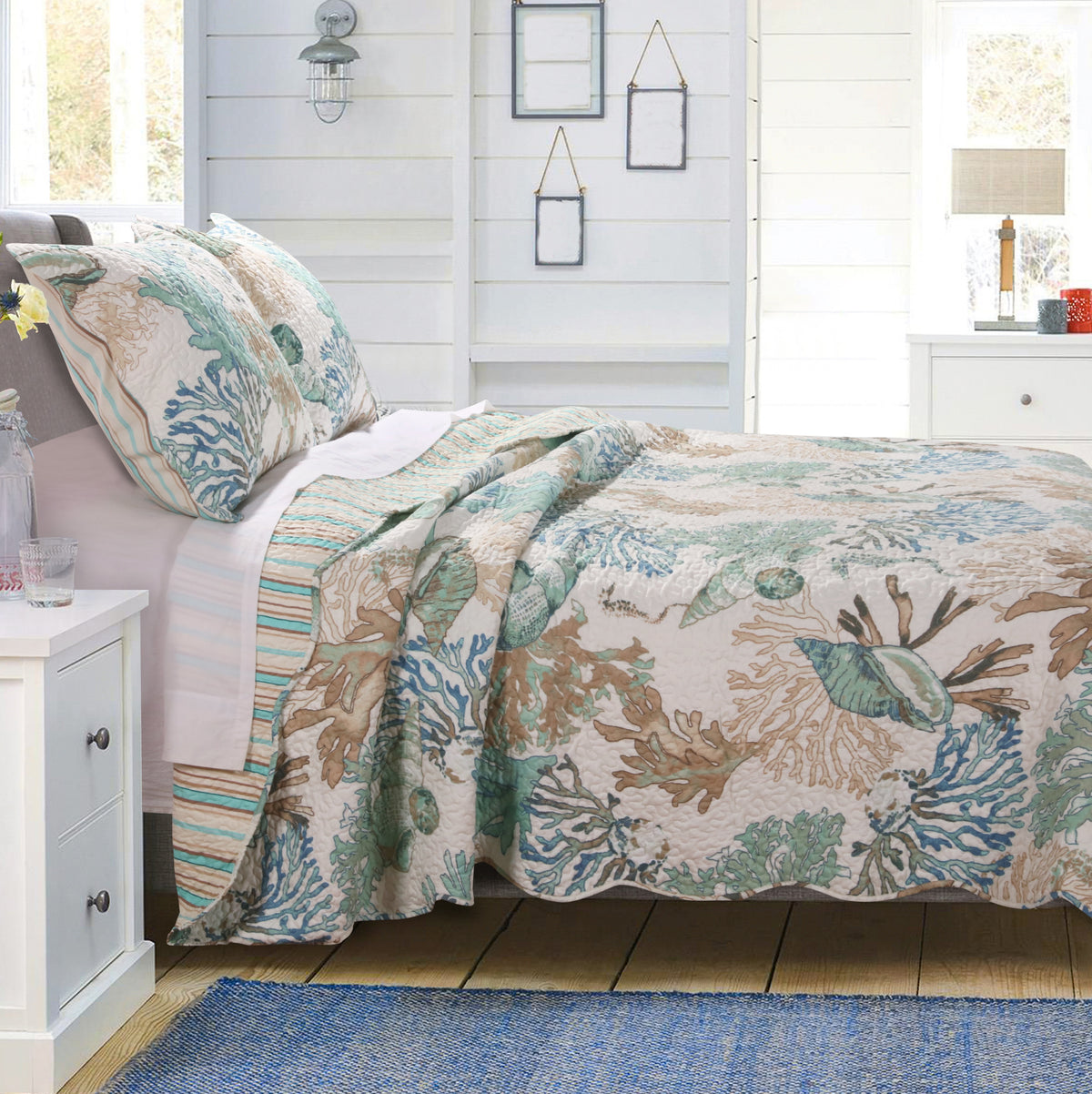 Atlantisjadequilt Set, 2Piecetwin, Jade