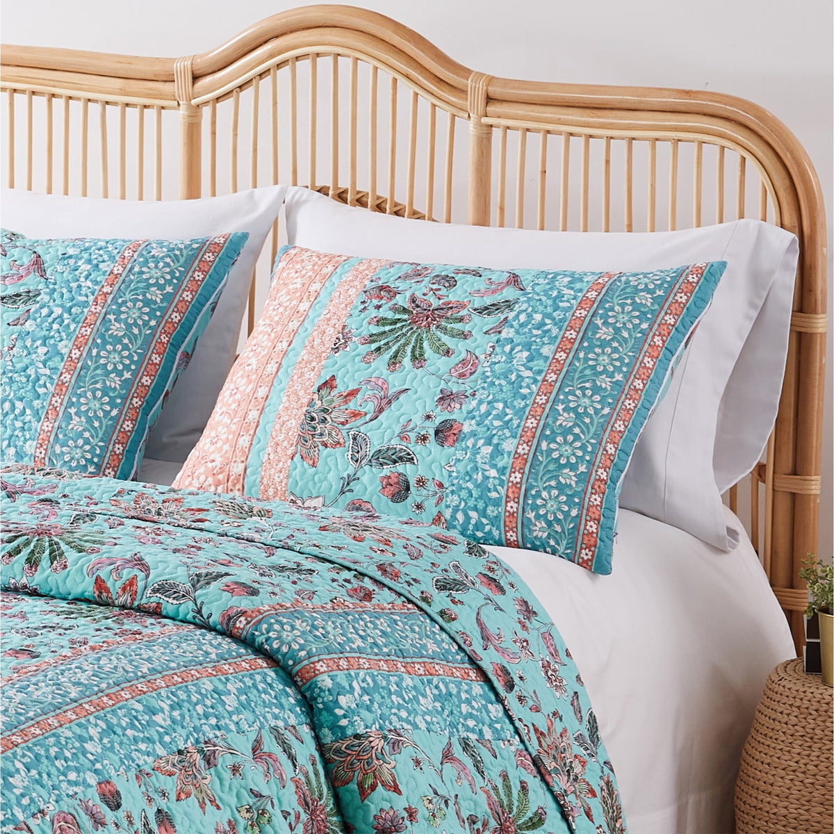 Barefoot Bungalow, Audrey Sham Standard, Turquoise