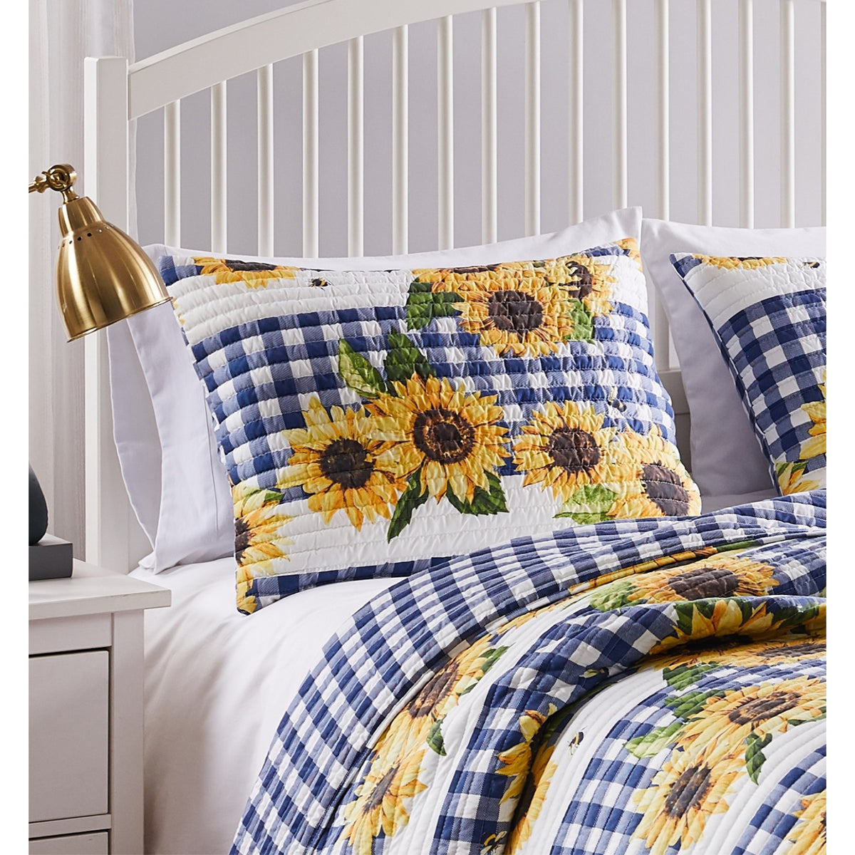 Barefoot Bungalow, Sunflower Sham Standard, Gold