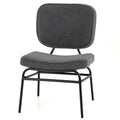 Modern Grey Upholstered Ergonomic Padded Accent Chair