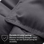 King/Cal King Size All Season Super Soft Down Alternative Comforter Set Grey
