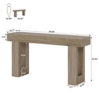 Modern Farmhouse 63-inch Entryway Console Sofa Table in Grey Wood Finish