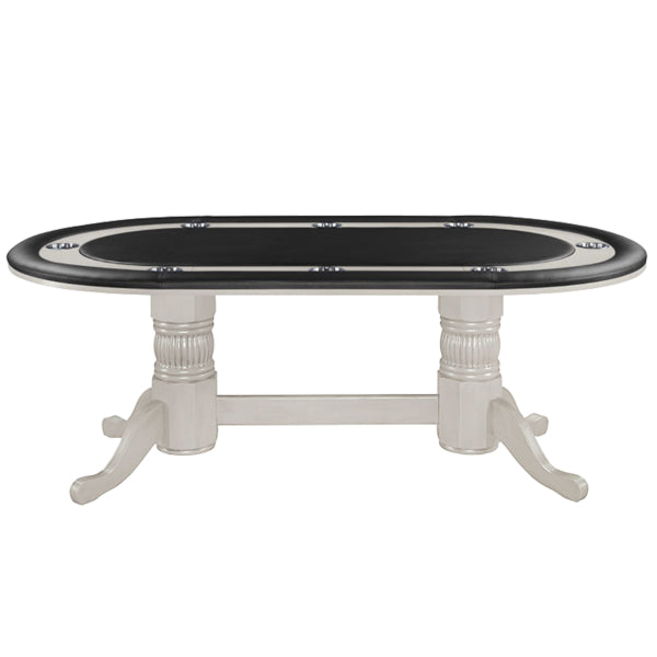 84 Inch  Texas HoldEm Game Table  Antique White