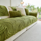 Luxury Plush Non-Slip Sofa Covers, Soft Fuzzy Embossed Sofa Topper & Seat Covers